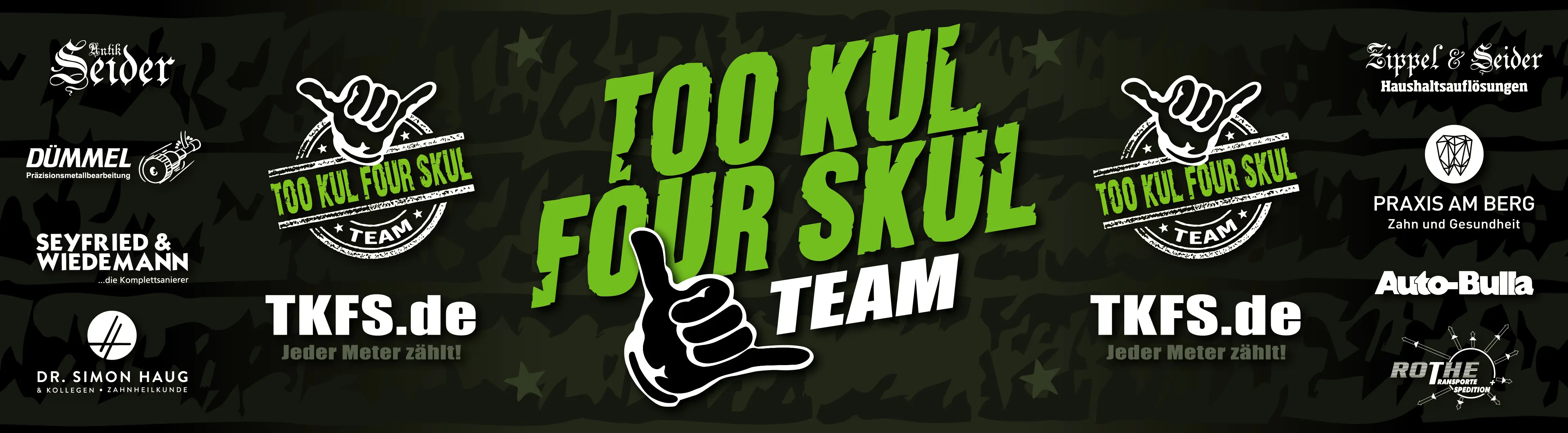 Banner Too Kul Four Skul